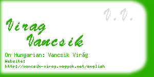 virag vancsik business card